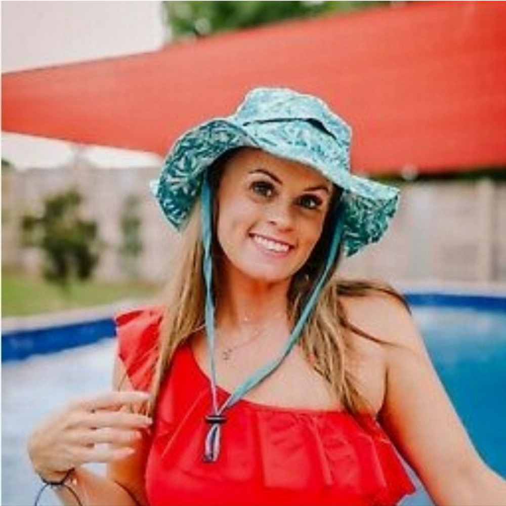 BANANA Boat | Unisex Sun Hat Blue Palms OS - Picture 14 of 16